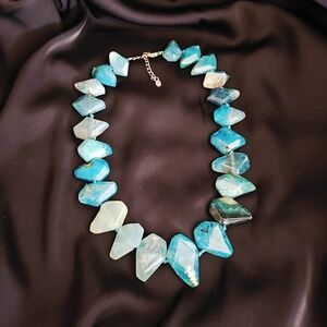 Lucas Lameth LUC 925 Blue Stone Necklace